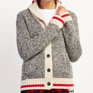 Roots Cabin Shawl Cardigan Size L NWT